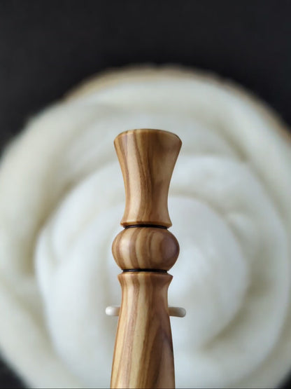 F 3.75mm Olivewood Ergonomic Wood Crochet Hook