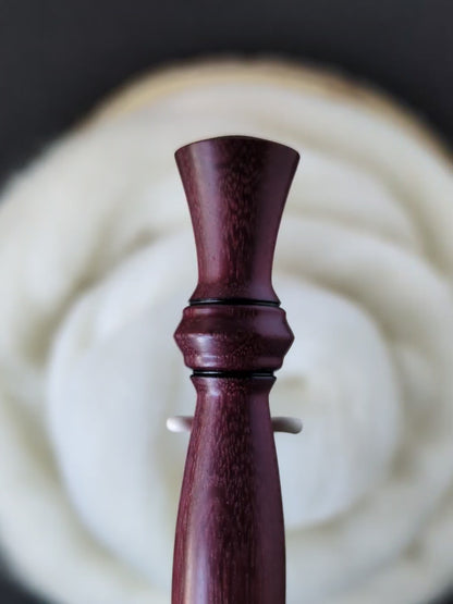 F 3.75mm Purpleheart Ergonomic Wood Crochet Hook