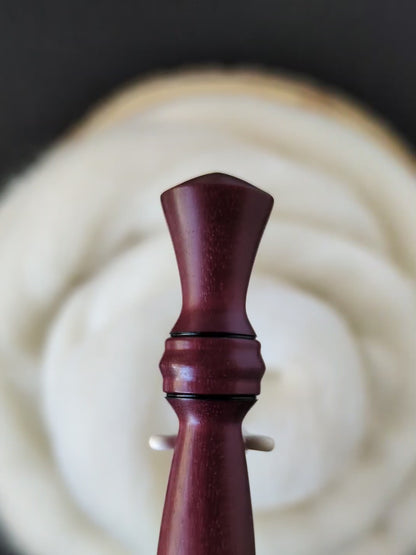 H 5mm Purpleheart Ergonomic Wood Crochet Hook