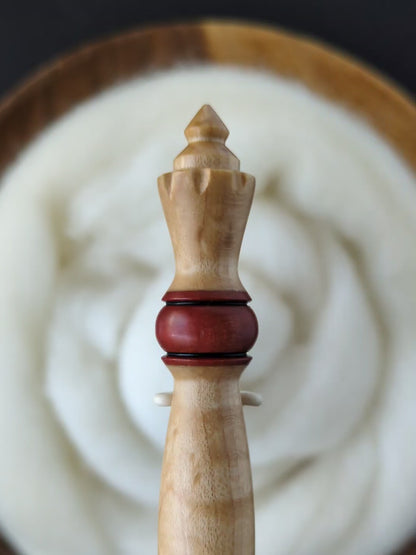 G 4mm Birdseye Maple + Redheart Ergonomic Wood Crochet Hook