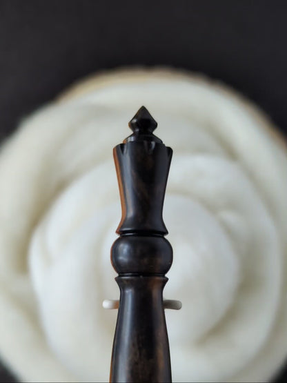 I 5.5mm Black & White Ebony Ergonomic Wood Crochet Hook