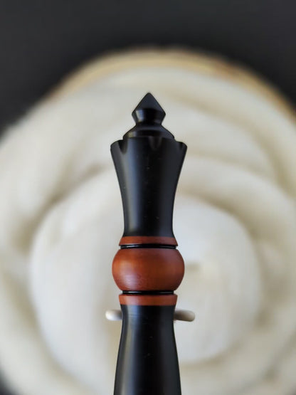 H 5mm Blackwood & Orangeheart Ergonomic Wood Crochet Hook