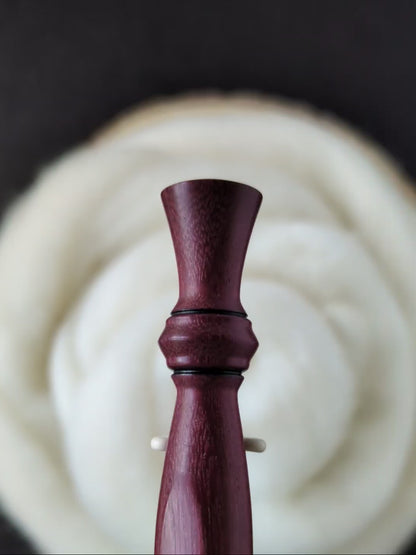 F 3.75mm Purpleheart Ergonomic Wood Crochet Hook