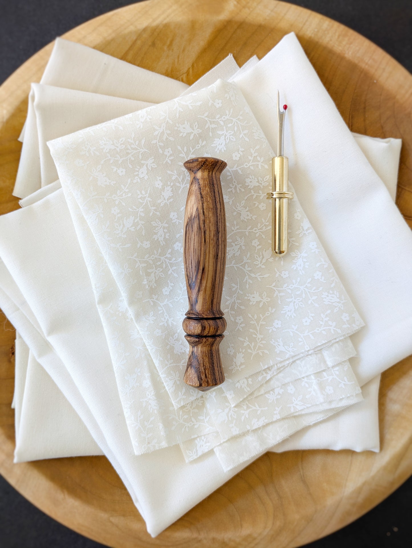 Zebrawood + Gold Ergonomic Wood Seam Ripper