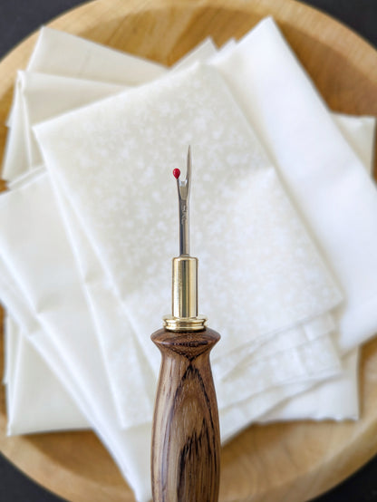 Zebrawood + Gold Ergonomic Wood Seam Ripper